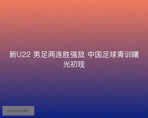 新U22 男足两连胜强敌 中国足球青训曙光初现